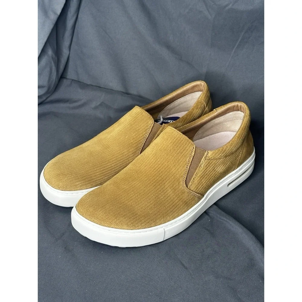 Birkenstock Oswego Low top suede sneaker shoes tan NWOB Men Sz 9 Women Sz 11 (42
